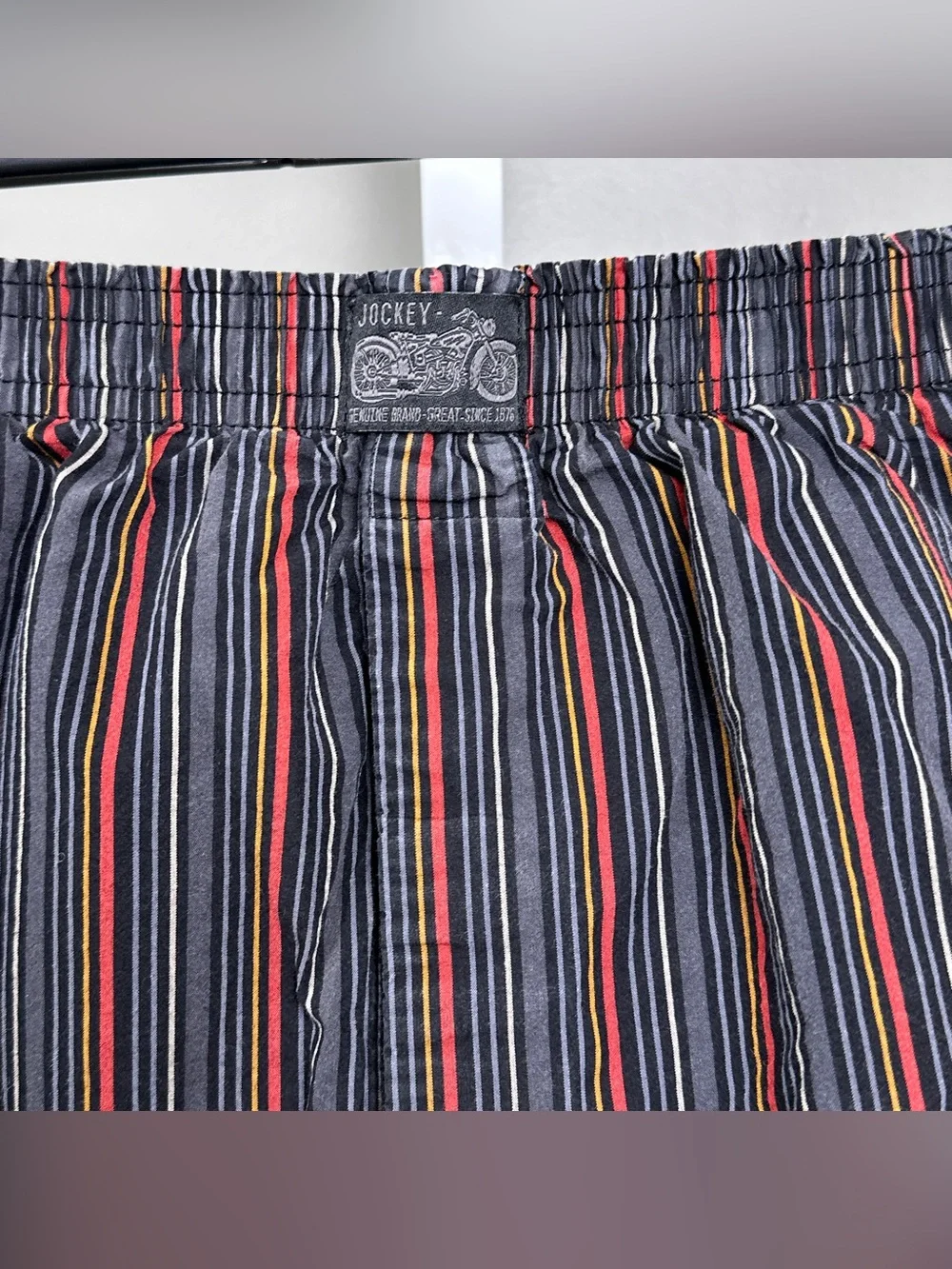Vintage Jockey USA Originals Boxer Shorts Size Medium 100% Cotton Striped Mens